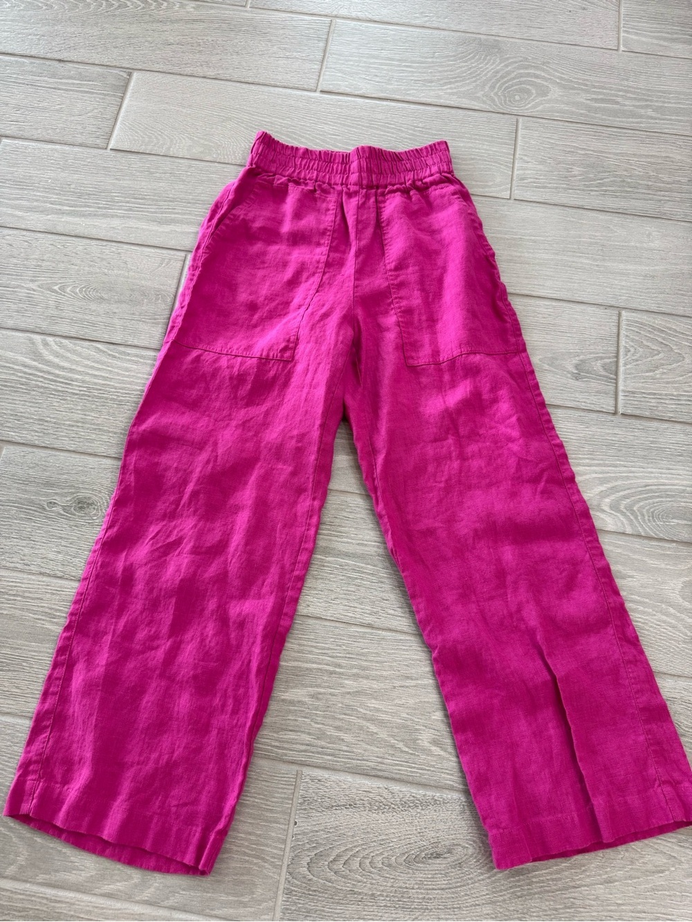 NOTPERFECTLINEN 100% Linen Hot Pink Pants Size Small